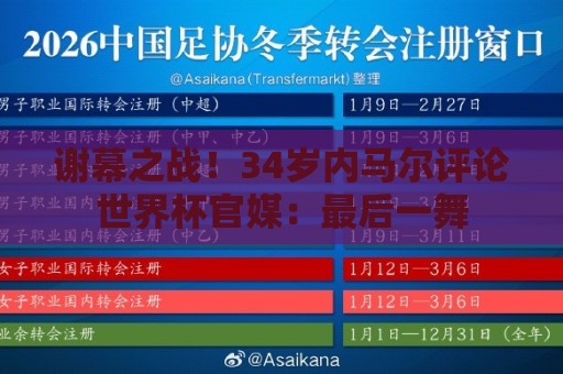 谢幕之战！34岁内马尔评论世界杯官媒：最后一舞