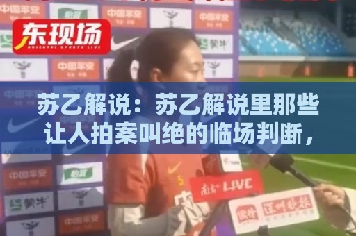 苏乙解说:苏乙解说里那些让人拍案叫绝的临场判断,苏乙解说凭什么让老球迷都反复回看?🥎最大权威网页让球站大全早盘文字中文解说直播指南 苏乙解说:苏乙解说里那些让人拍案叫绝的临场判断,苏乙解说凭什么让老球迷都反复回看?🥎最大权威网页让球站大全早盘文字中文解说直播指南